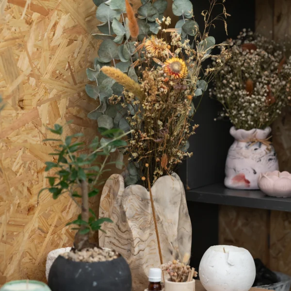 אגרטל בטון מעוצב גדול